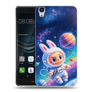 Силиконовый чехол на Huawei Y6II с принтом Labubu Лабубу