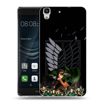 Силиконовый чехол на Huawei Y6II с принтом Атака титанов Силиконовый чехол на Huawei Y6II с принтом Атака титанов