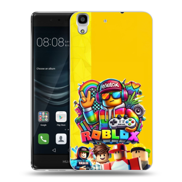 Силиконовый чехол на Huawei Y6II с принтом Roblox Роблокс