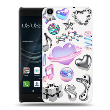 Силиконовый чехол на Huawei Y6II с принтом Y2K