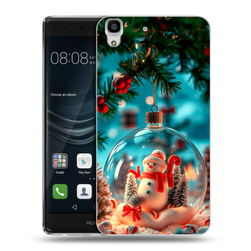 Силиконовый чехол на Huawei Y6II с принтом Новый год