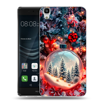 Силиконовый чехол на Huawei Y6II с принтом Новый год
