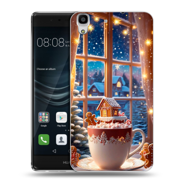 Силиконовый чехол на Huawei Y6II с принтом Новый год
