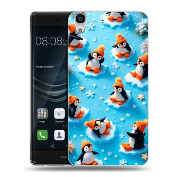 Силиконовый чехол на Huawei Y6II с принтом Новый год