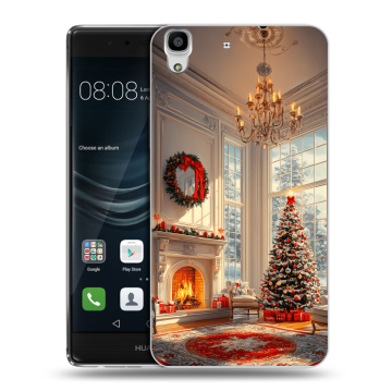 Силиконовый чехол на Huawei Y6II с принтом Новый год