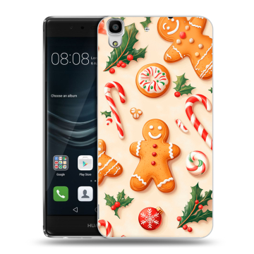 Силиконовый чехол на Huawei Y6II с принтом Новый год