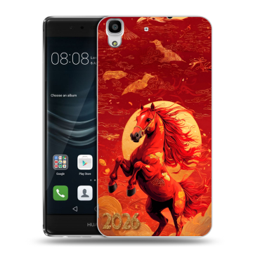 Силиконовый чехол на Huawei Y6II с принтом Новый год