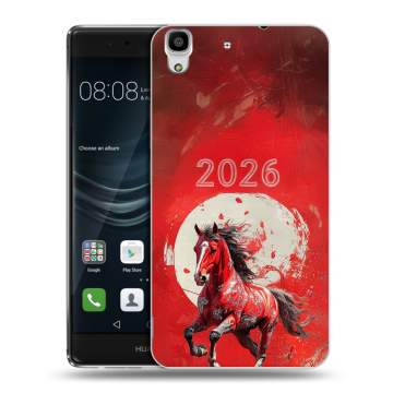 Силиконовый чехол на Huawei Y6II с принтом Новый год