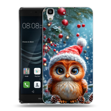 Силиконовый чехол на Huawei Y6II с принтом Новый год Силиконовый чехол на Huawei Y6II с принтом Новый год