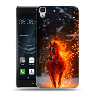Силиконовый чехол на Huawei Y6II с принтом Новый год Силиконовый чехол на Huawei Y6II с принтом Новый год