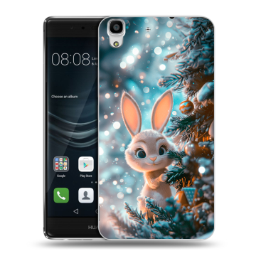 Силиконовый чехол на Huawei Y6II с принтом Новый год Силиконовый чехол на Huawei Y6II с принтом Новый год