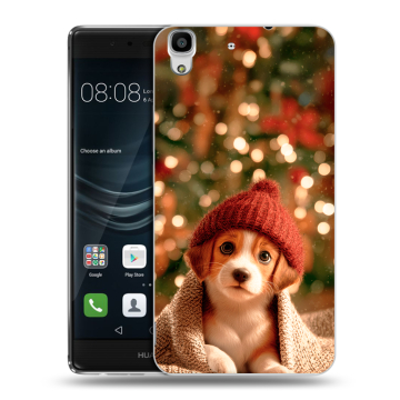 Силиконовый чехол на Huawei Y6II с принтом Новый год Силиконовый чехол на Huawei Y6II с принтом Новый год