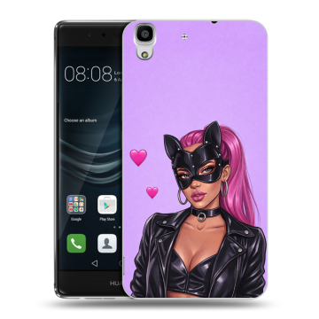 Силиконовый чехол на Huawei Y6II с принтом женский