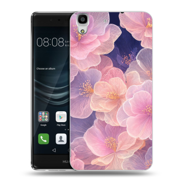 Силиконовый чехол на Huawei Y6II с принтом женский