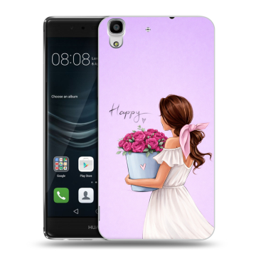 Силиконовый чехол на Huawei Y6II с принтом женский