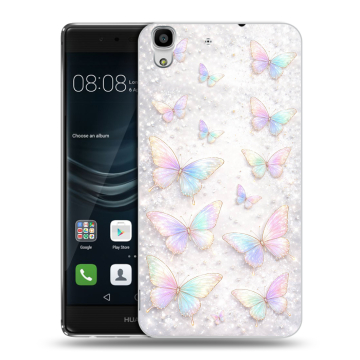 Силиконовый чехол на Huawei Y6II с принтом женский
