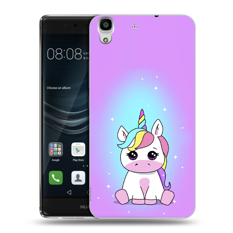 Пластиковый чехол на Huawei Y6II с принтом Единорог Пластиковый чехол на Huawei Y6II с принтом Единорог