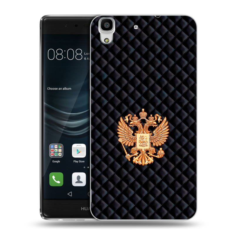 Пластиковый чехол на Huawei Y6II с принтом Герб России принт Пластиковый чехол на Huawei Y6II с принтом Герб России принт