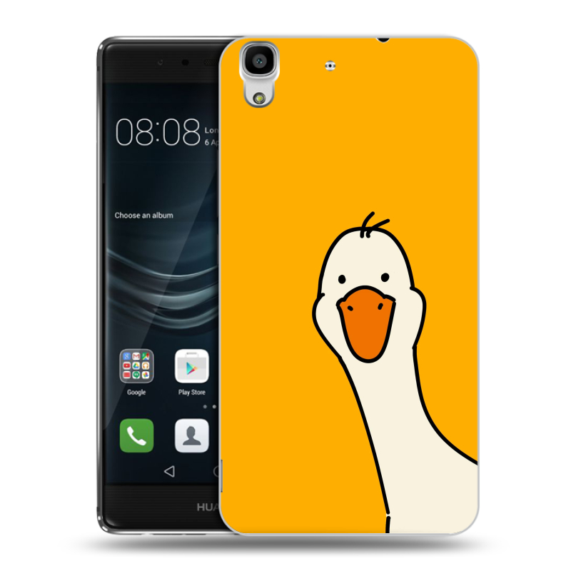 Силиконовый чехол на Huawei Y6II с принтом Утка Силиконовый чехол на Huawei Y6II с принтом Утка