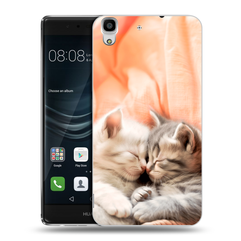 Силиконовый чехол на Huawei Y6II с принтом Котята Силиконовый чехол на Huawei Y6II с принтом Котята