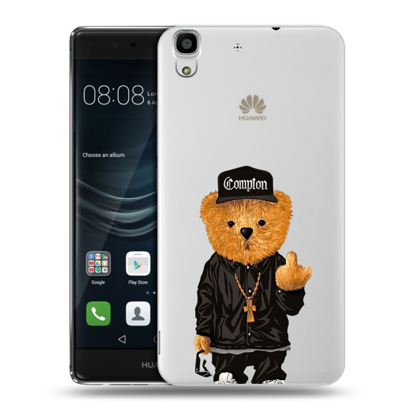 Силиконовый чехол на Huawei Y6II с принтом Мишка Силиконовый чехол на Huawei Y6II с принтом Мишка