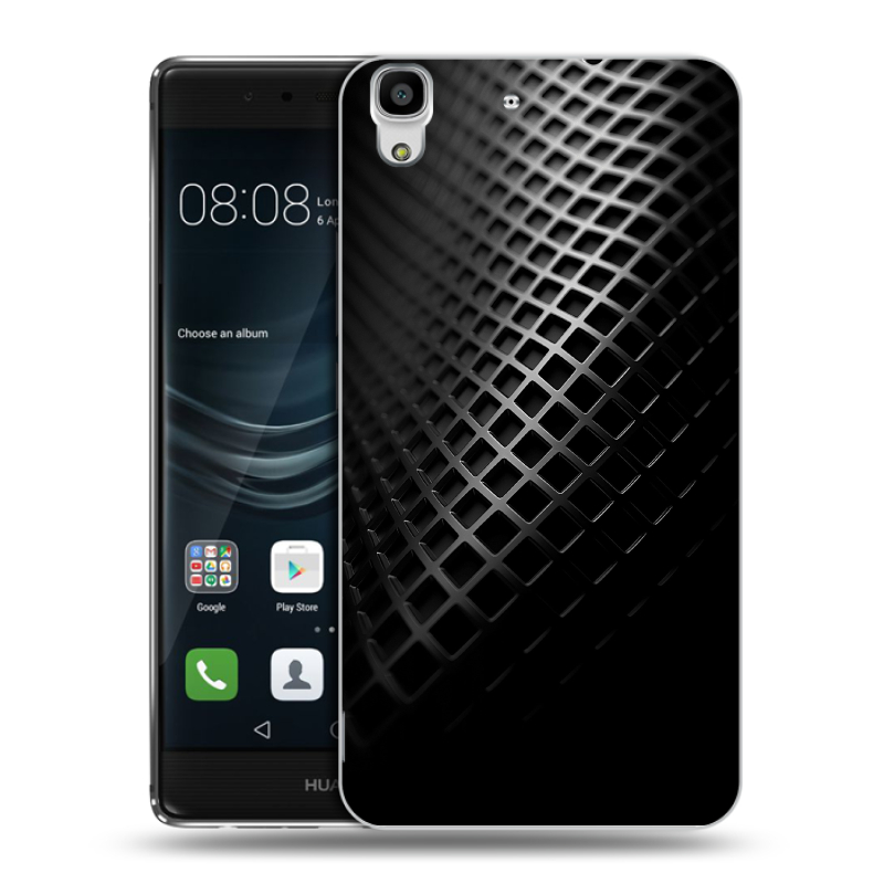 Пластиковый чехол на Huawei Y6II с принтом Текстура металла Пластиковый чехол на Huawei Y6II с принтом Текстура металла