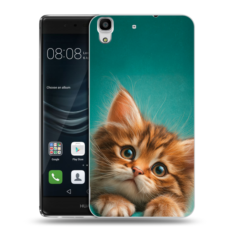 Силиконовый чехол на Huawei Y6II с принтом котенок Силиконовый чехол на Huawei Y6II с принтом котенок