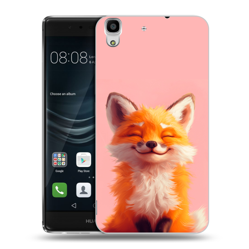 Силиконовый чехол на Huawei Y6II с принтом милая лиса Силиконовый чехол на Huawei Y6II с принтом милая лиса