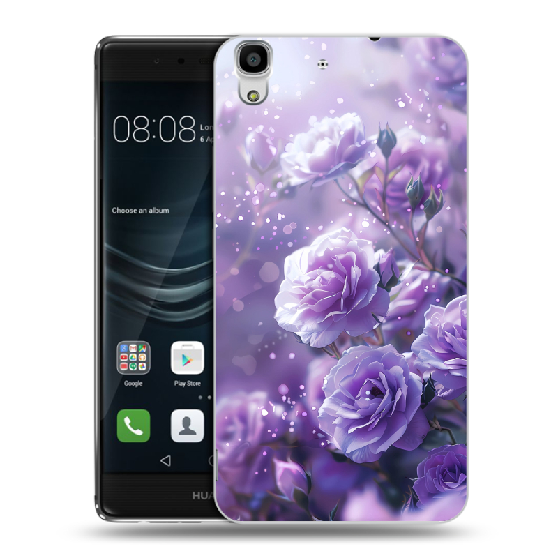 Силиконовый чехол на Huawei Y6II с принтом Розы цветы Силиконовый чехол на Huawei Y6II с принтом Розы цветы