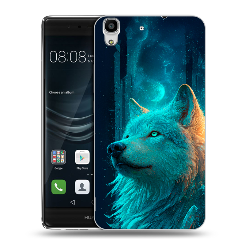 Силиконовый чехол на Huawei Y6II с принтом бабочки саккура Силиконовый чехол на Huawei Y6II с принтом бабочки саккура