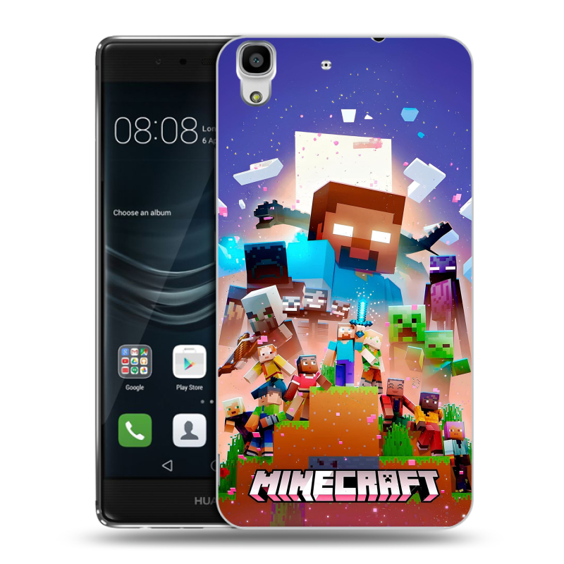 Силиконовый чехол на Huawei Y6II с принтом Майнкрафт Minecraft Силиконовый чехол на Huawei Y6II с принтом Майнкрафт Minecraft