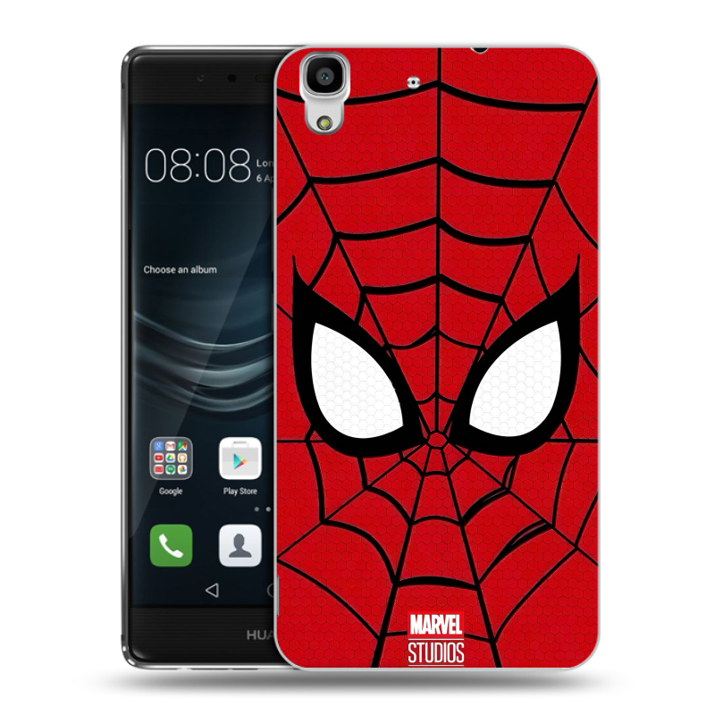Пластиковый чехол на Huawei Y6II с принтом человек паук spiderman Пластиковый чехол на Huawei Y6II с принтом человек паук spiderman