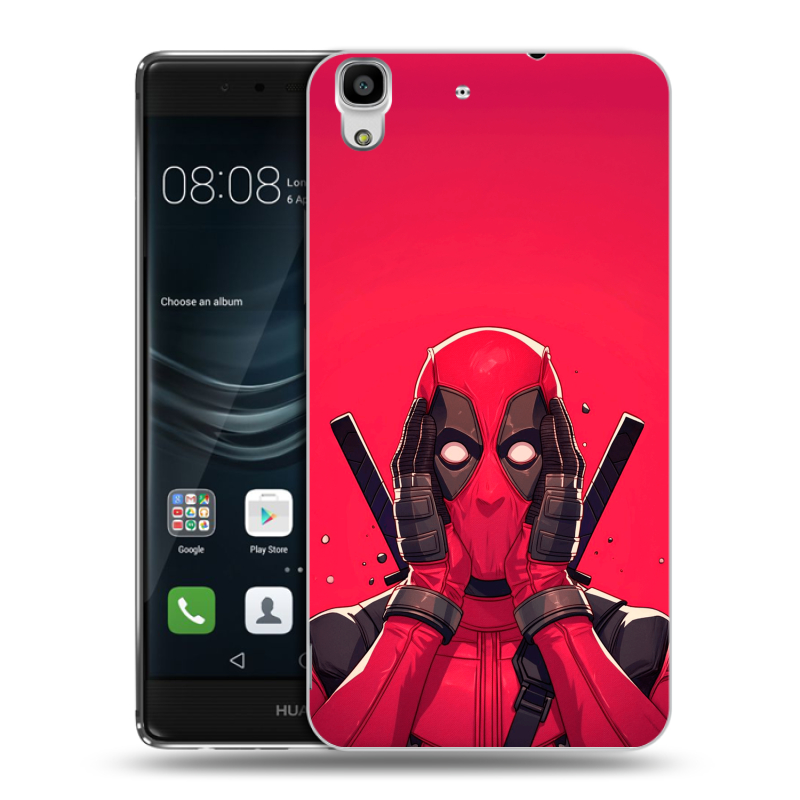 Силиконовый чехол на Huawei Y6II с принтом Дедпул Deadpool Силиконовый чехол на Huawei Y6II с принтом Дедпул Deadpool