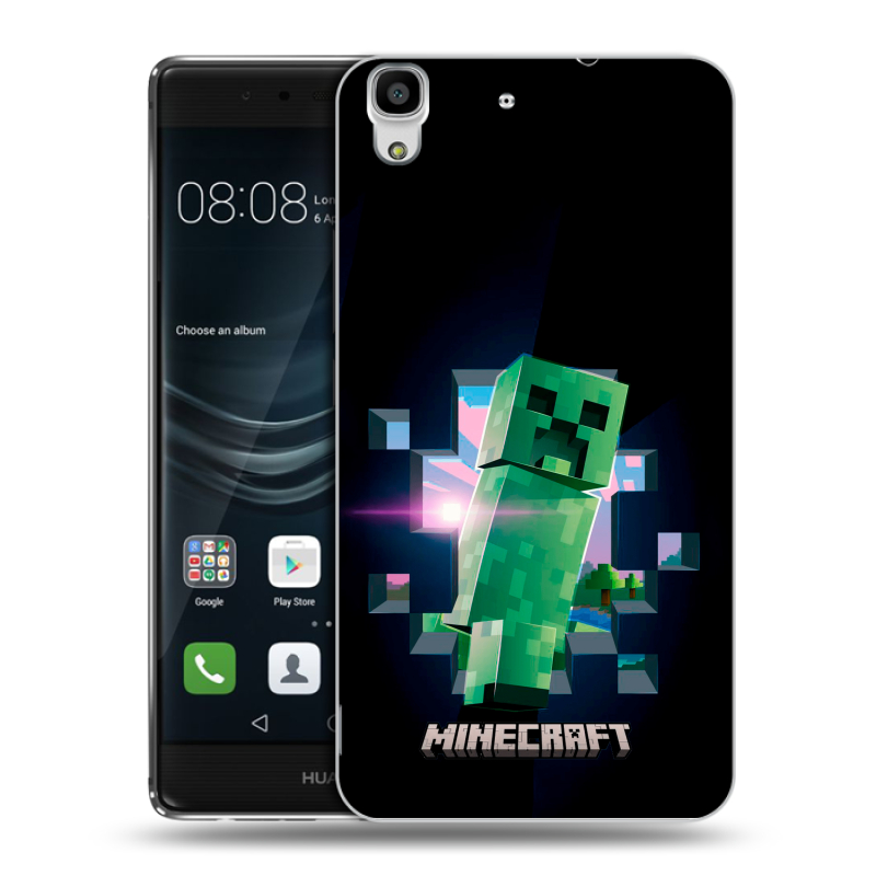 Силиконовый чехол на Huawei Y6II с принтом Майнкрафт Minecraft Силиконовый чехол на Huawei Y6II с принтом Майнкрафт Minecraft