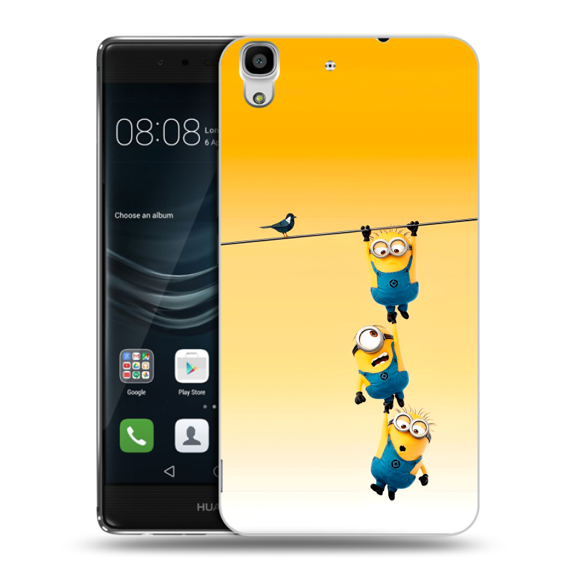 Силиконовый чехол на Huawei Y6II с принтом Миньоны Силиконовый чехол на Huawei Y6II с принтом Миньоны