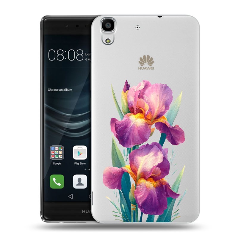 Пластиковый чехол на Huawei Y6II с принтом Цветы орхидеи Пластиковый чехол на Huawei Y6II с принтом Цветы орхидеи