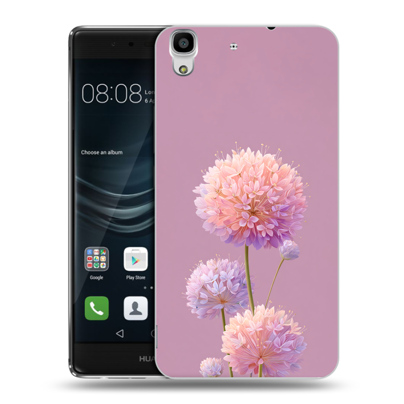 Силиконовый чехол на Huawei Y6II с принтом Цветы Силиконовый чехол на Huawei Y6II с принтом Цветы