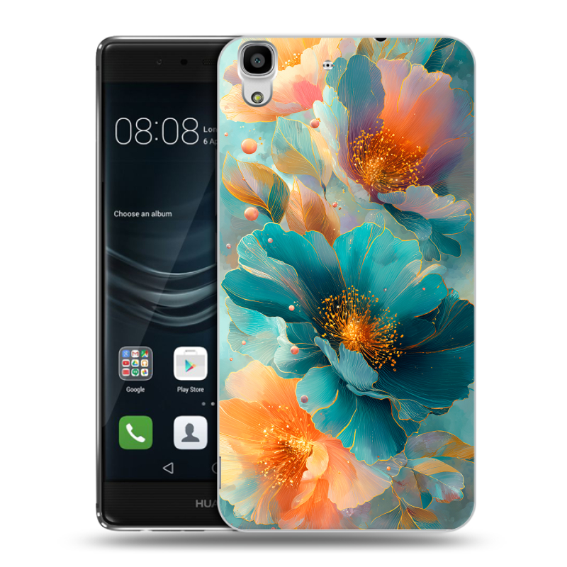 Пластиковый чехол на Huawei Y6II с принтом Цветы Пластиковый чехол на Huawei Y6II с принтом Цветы