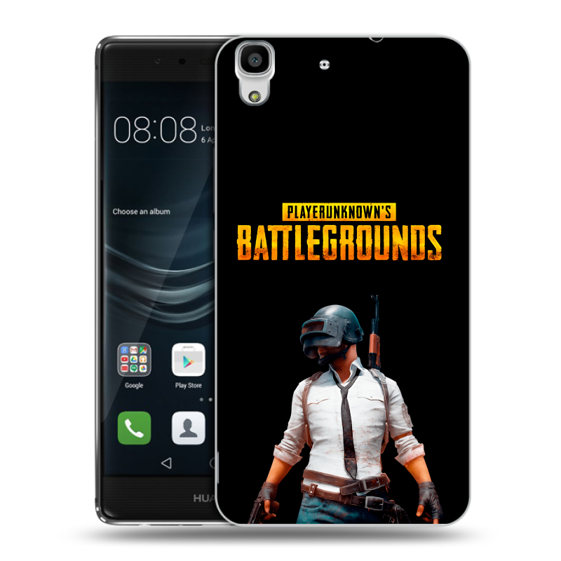 Силиконовый чехол на Huawei Y6II с принтом PUGB ПАГБ Силиконовый чехол на Huawei Y6II с принтом PUGB ПАГБ
