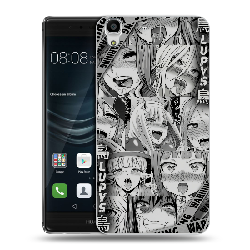 Силиконовый чехол на Huawei Y6II с принтом Ahegao Ахегао Аниме Силиконовый чехол на Huawei Y6II с принтом Ahegao Ахегао Аниме