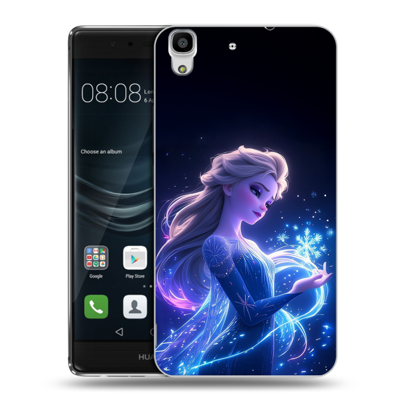 Силиконовый чехол на Huawei Y6II с принтом Холодное сердце Frozen Силиконовый чехол на Huawei Y6II с принтом Холодное сердце Frozen