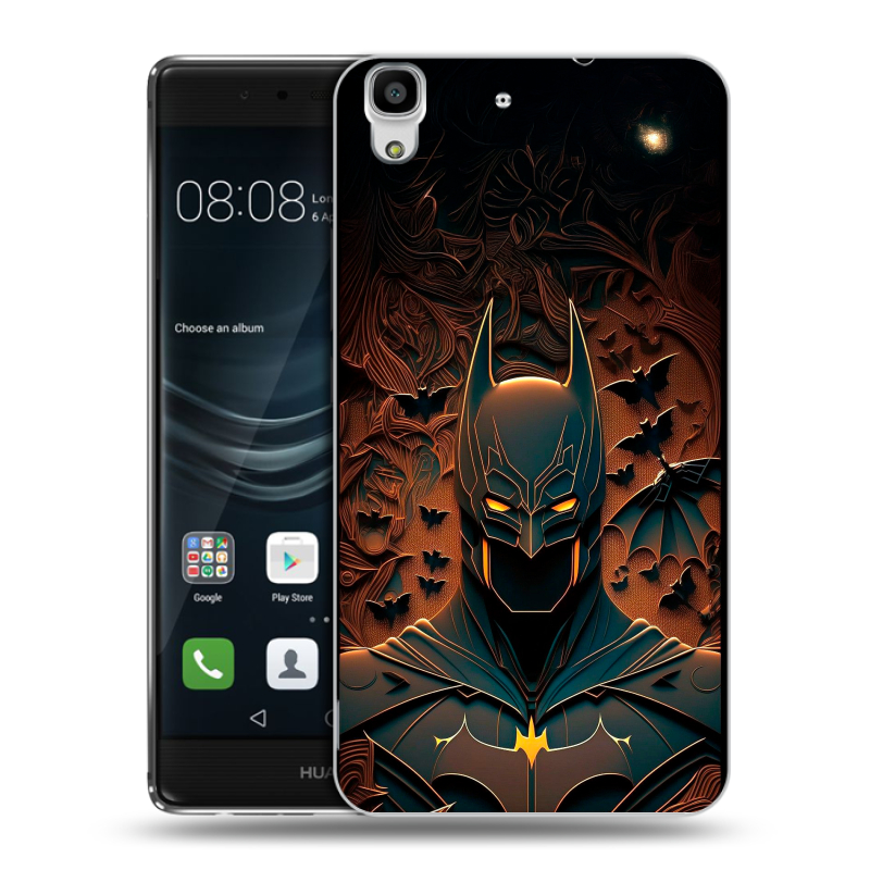 Пластиковый чехол на Huawei Y6II с принтом Batman Бэтмен Пластиковый чехол на Huawei Y6II с принтом Batman Бэтмен