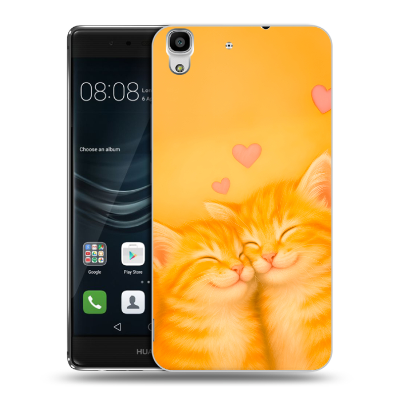 Пластиковый чехол на Huawei Y6II с принтом Милые котята Пластиковый чехол на Huawei Y6II с принтом Милые котята