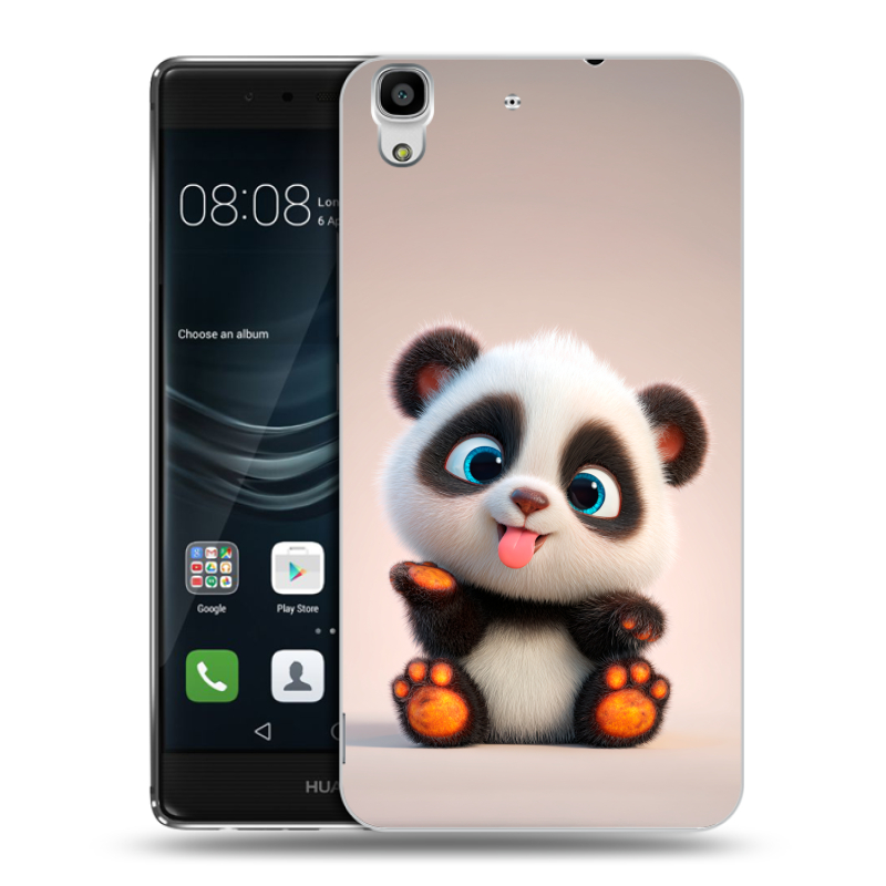Силиконовый чехол на Huawei Y6II с принтом милая панда Силиконовый чехол на Huawei Y6II с принтом милая панда