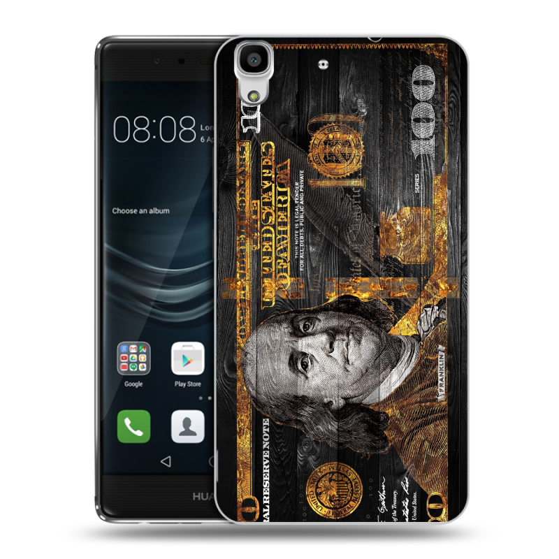 Силиконовый чехол на Huawei Y6II с принтом Доллар деньги Силиконовый чехол на Huawei Y6II с принтом Доллар деньги