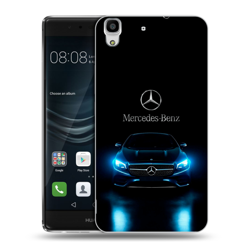 Пластиковый чехол на Huawei Y6II с принтом Mercedes Мерседес Пластиковый чехол на Huawei Y6II с принтом Mercedes Мерседес