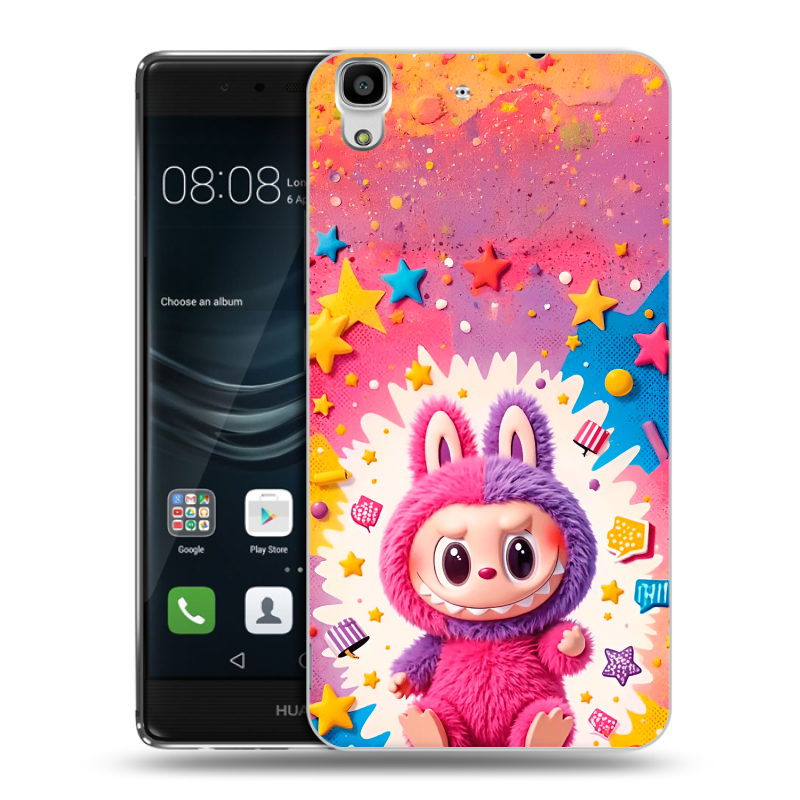 Силиконовый чехол на Huawei Y6II с принтом Labubu Лабубу Силиконовый чехол на Huawei Y6II с принтом Labubu Лабубу