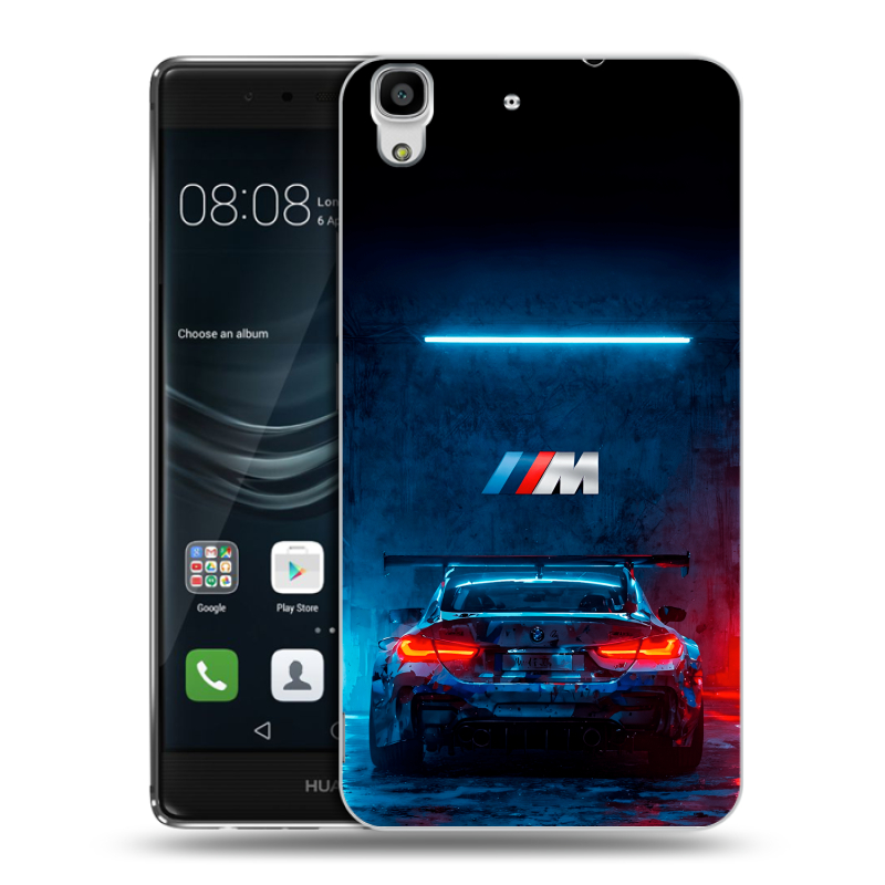 Силиконовый чехол на Huawei Y6II с принтом BMW БМВ Силиконовый чехол на Huawei Y6II с принтом BMW БМВ
