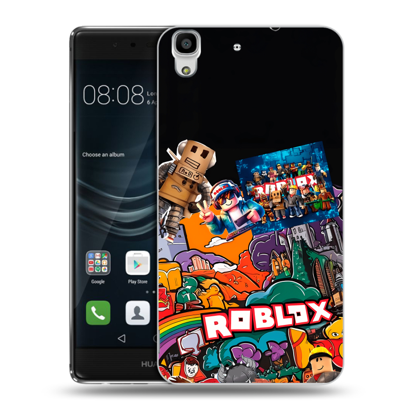 Силиконовый чехол на Huawei Y6II с принтом Roblox Роблокс Силиконовый чехол на Huawei Y6II с принтом Roblox Роблокс