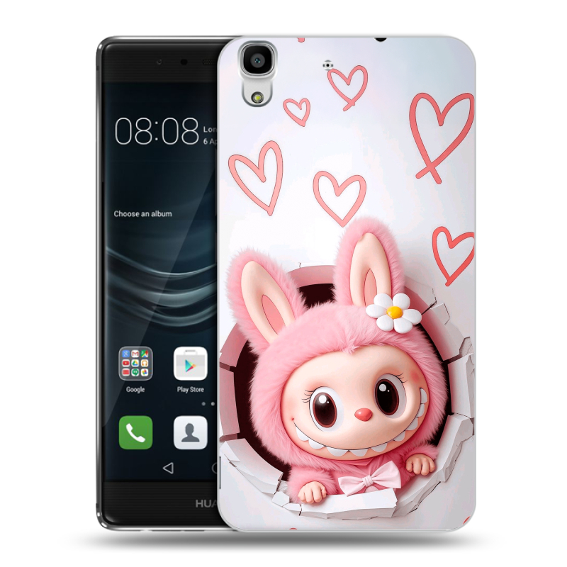 Пластиковый чехол на Huawei Y6II с принтом Labubu Лабубу Пластиковый чехол на Huawei Y6II с принтом Labubu Лабубу